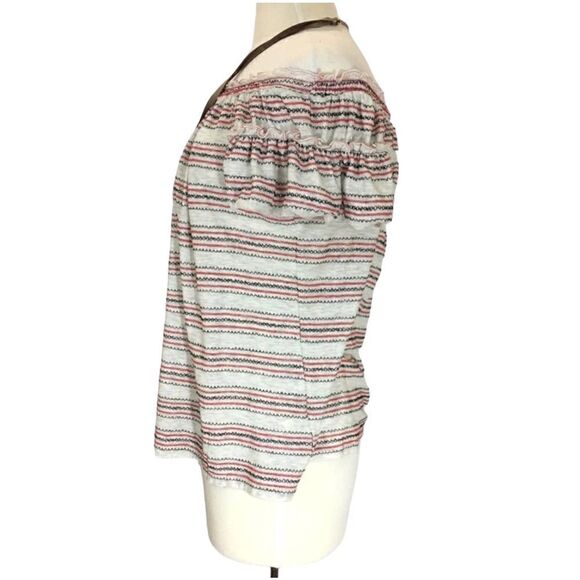 Max Studio Off The Shoulder Striped Top Size Medium - Picture 3 of 6